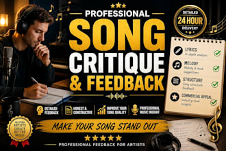 review, critique, analyze and provide feedback on your song lyrics