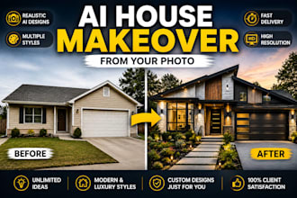 create realistic ai house exterior design