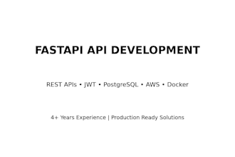 build scalable python fastapi backends