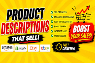 professional product descriptions for amazon shopify etsy and ebay
