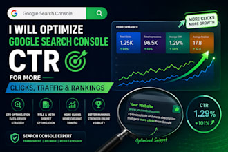optimize google search console CTR for more clicks, traffic and rankings