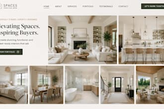 design squarespace home staging website interior design portfolio website