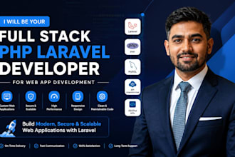 be your full stack PHP laravel developer for web app development