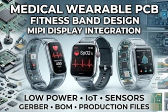 design medical wearable pcb, health device, mipi display and fitness band