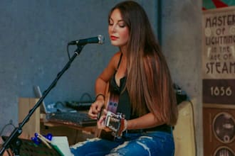 write and produce a custom acoustic pop folk or country song