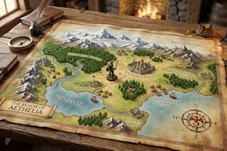 design custom map illustration for adventure