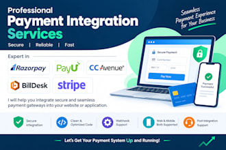 integrate razorpay payu billdesk ccavenue API in project