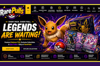design pokemon website trading card pokemon store game pokemon shopify store