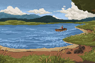 draw pixel art background and scene for you