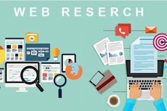 basic web research for various topics