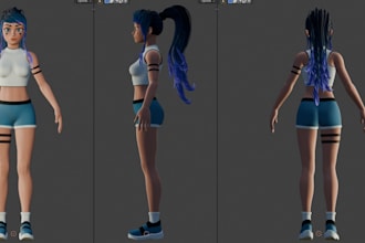 rig and animate your 3d character model in blender, iclone, cc4,cc5, blender,vrm