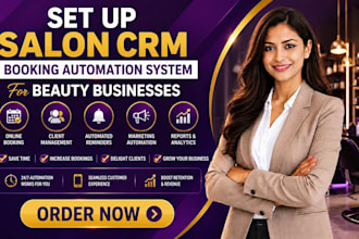 set up salon CRM booking automation system for beauty businesses