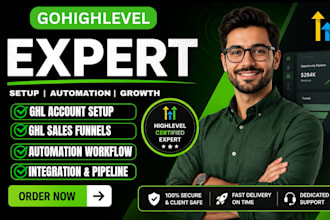 provide gohighlevel expert services, ghl automation, ghl workflow and CRM setup