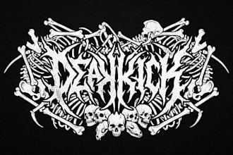 design technical death metal for your logo and name