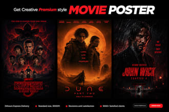 design cinematic movie poster, film poster and netflix style poster design