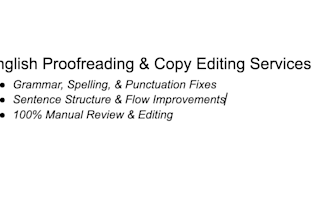 proofread and correct the english grammar of your document