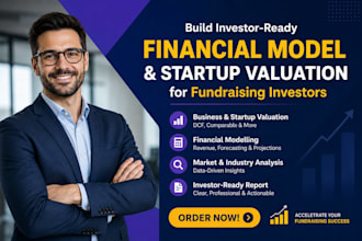 do business and startup valuation with financial modelling and market analysis