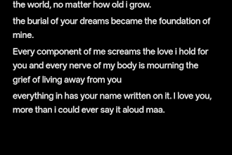 write poetry and letter reach out if you want it for your loved ones