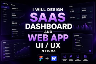 design saas dashboard and web app UI UX in figma