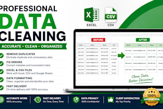 format and organize your excel or CSV data