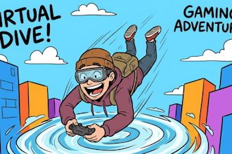 draw cartoon youtube thumbnail art or digital illustration
