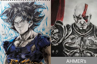 draw your favorite anime or video game character in any pose