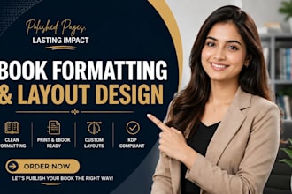 do book formatting, kindle book formatting, cook book design, and layout design