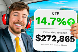 design catchy high CTR youtube thumbnail in 3hrs