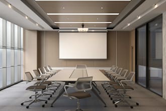 design your modern office interior and workspace