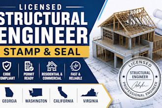 license structural engineer stamp georgia washington carlifornia virginia stamp