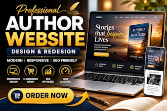build author website, ebook website, book author website, author landing page