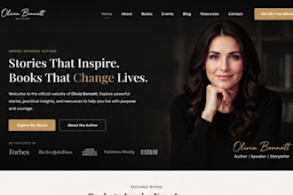 build author website, ebook website, book author website, author landing page
