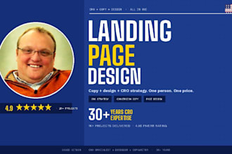 design a high converting landing page with cro copy and strategy included