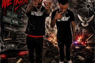 create a professional rap album cover or mixtape cover art