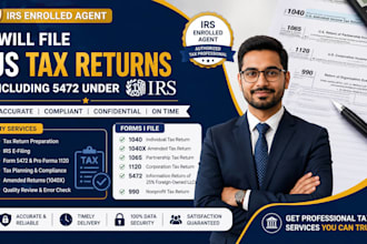 file US tax returns including 5472 under irs enrolled agent