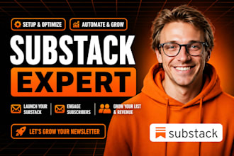 substack setup manage substack newsletter and manage substack post and promotion