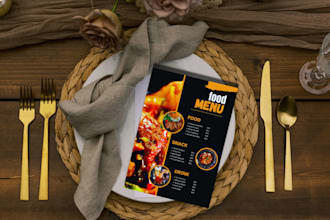 design modern restaurant and cafe menu