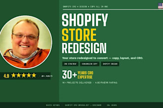 redesign your shopify store with cro optimized layout copy and design included