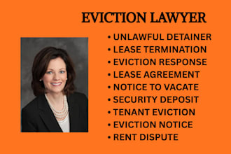 handle eviction matters, lease, rental disputes, and security deposit issues law