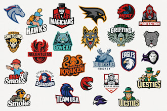 create a custom sports team logo and brand identity