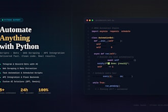 create a python automation script or bot for any task
