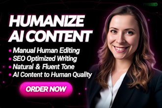 humanize ai content and write SEO blog posts in a natural human tone