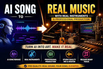remake your ai song with real instruments and professional production
