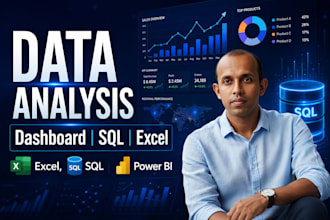 do data analysis excel sql power bi dashboard