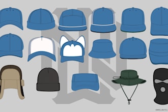 create a custom trucker hat, snapback, cap dad with techpack
