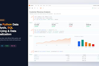do python data analysis, sql querying and data visualization