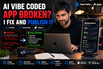 fix and publish your ai vibe coded react native expo app