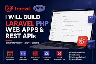 develop laravel PHP web apps and apis