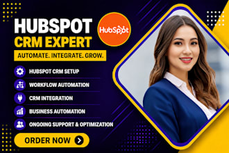 setup hubspot CRM setup, workflow automation, CRM integration