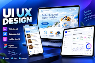 do website UI UX design dashboard UI and mobile app UI UX